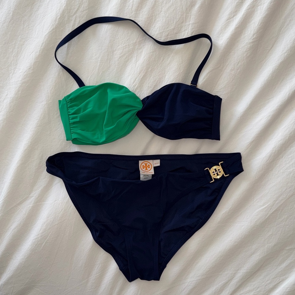 Tory Burch Green/Navy Bikini